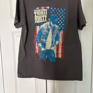 Bay Island Graphic Tee - Black with Red and Blue